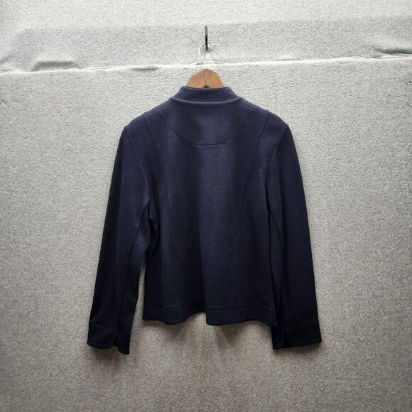 Coldwater Creek Navy Curved Hem Knit Jacket PM - Picture 5 of 5